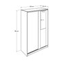Hanah Home Armario Sonomo con Puerta Corredera de Espejo